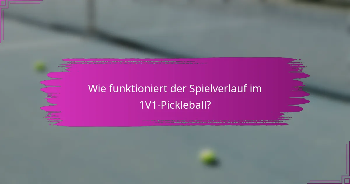 Wie funktioniert der Spielverlauf im 1V1-Pickleball?